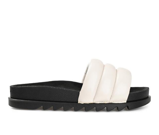 Women's Journee Collection Lazro Sandals in Off White color