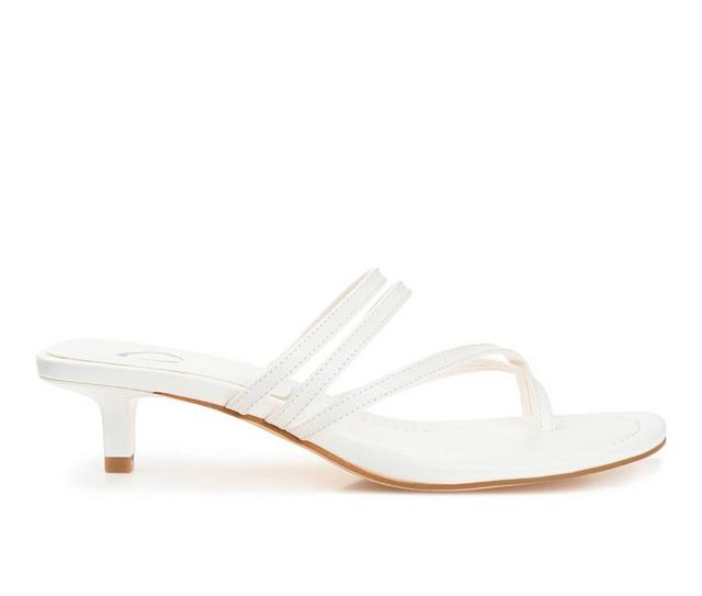 Women's Journee Collection Lettie Dress Sandals in White color