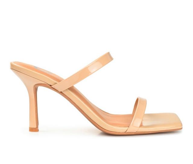 Women's Journee Collection Brie Dress Sandals in Nude color