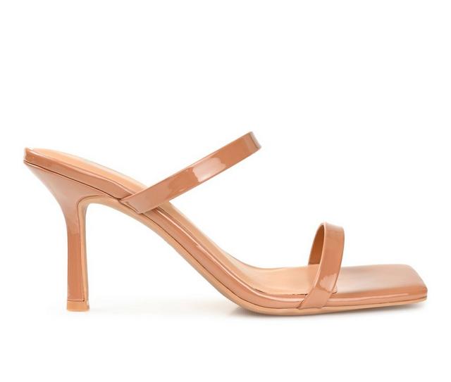 Women's Journee Collection Brie Dress Sandals in Brown color