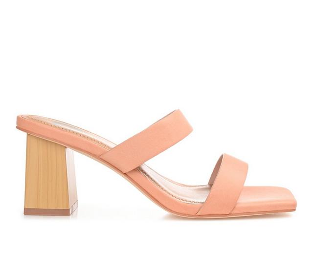 Women's Journee Collection Nolla Dress Sandals in Blush color