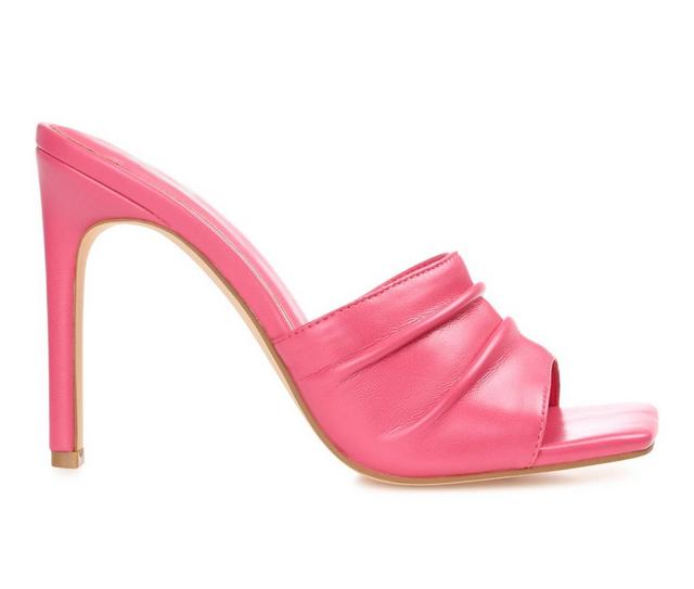Women's Journee Collection Camber Stiletto Dress Sandals in Pink color