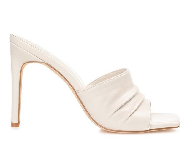 Women's Journee Collection Camber Stiletto Dress Sandals in Ivory color