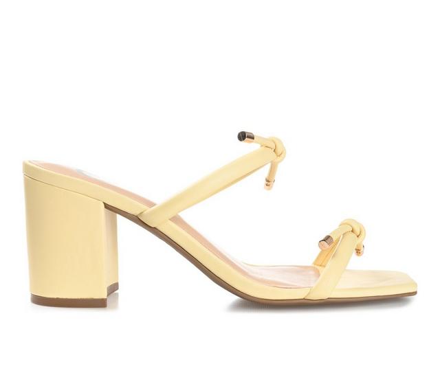 Women's Journee Collection Jessa Dress Sandals in Yellow color