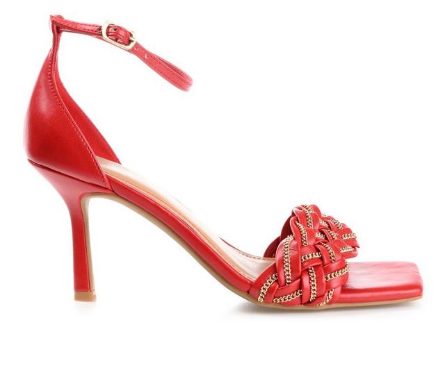 Women's Journee Collection Mabella Dress Sandals in Red color
