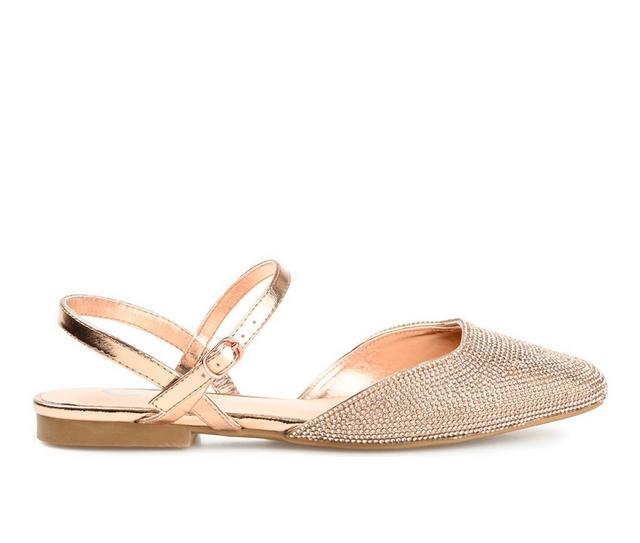 Women's Journee Collection Nysha Special Occasion Flats in Bronze color