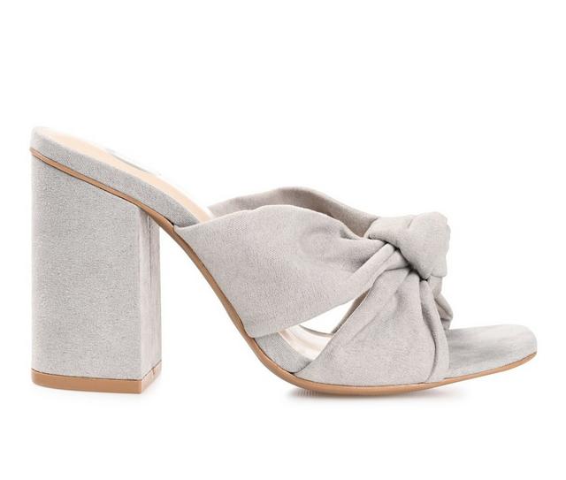 Women's Journee Collection Tabithea Block Heel Dress Sandals in Grey color
