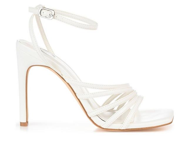 Women's Journee Collection Louella Stiletto Dress Sandals in White color