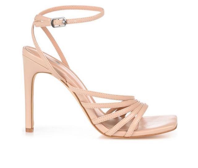 Women's Journee Collection Louella Stiletto Dress Sandals in Nude color