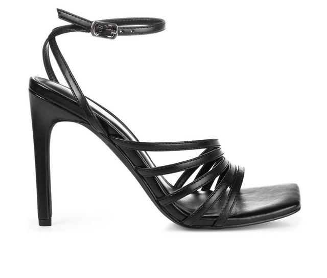 Women's Journee Collection Louella Stiletto Dress Sandals in Black color