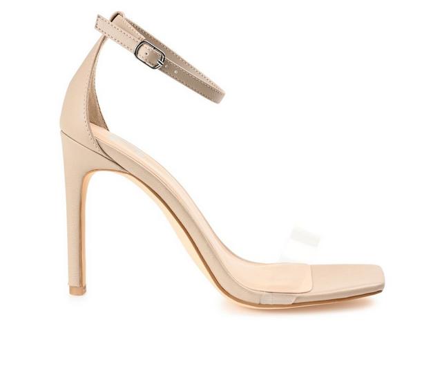 Women's Journee Collection Lorelei Stiletto Dress Sandals in Nude color