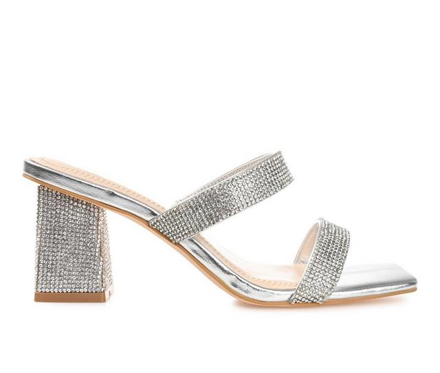 Women's Journee Collection Shandee Dress Sandals in Silver color