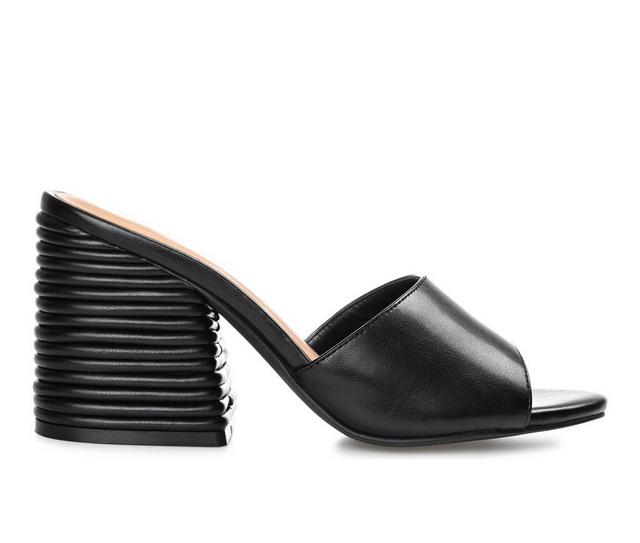 Women's Journee Collection Leslee Dress Sandals in Black color