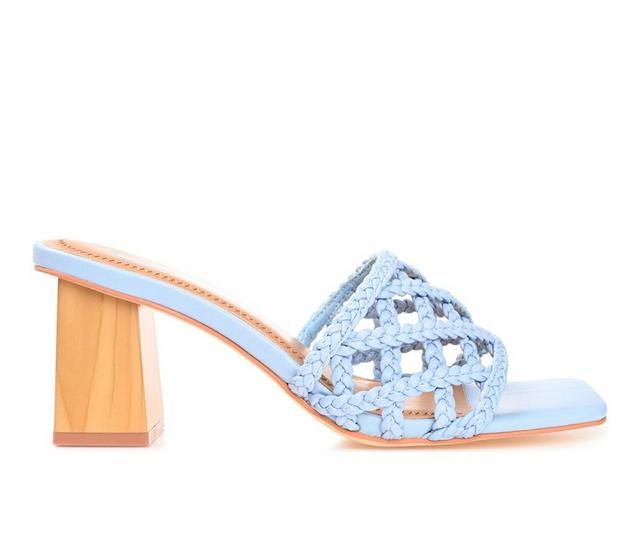 Women's Journee Collection Evvie Dress Sandals in Blue color