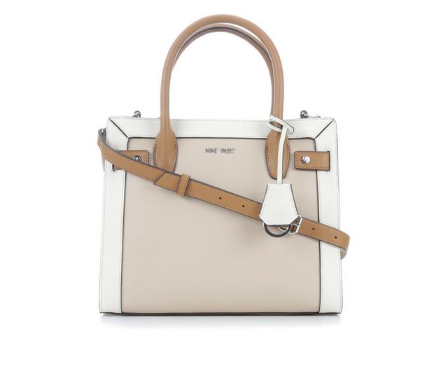 Nine West Bettina Satchel Handbag in Beige Multi color