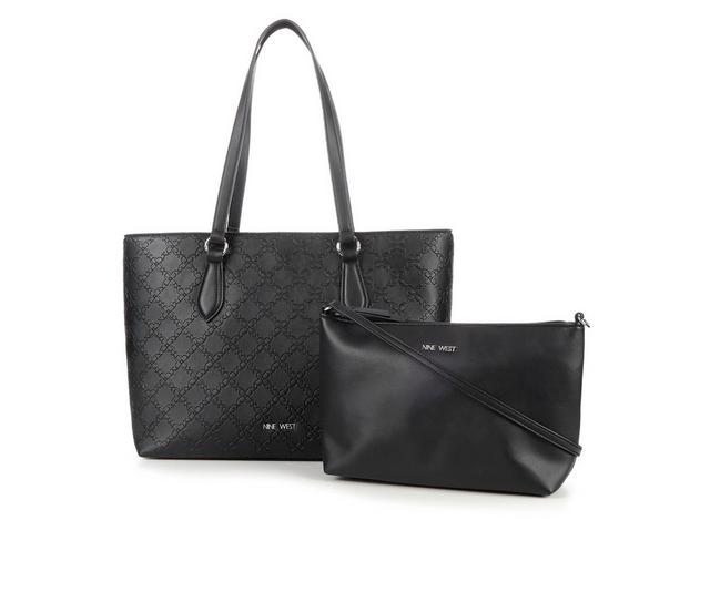 Nine West Lenox Tote With 2-In-1 Pouch Handbag in Black color