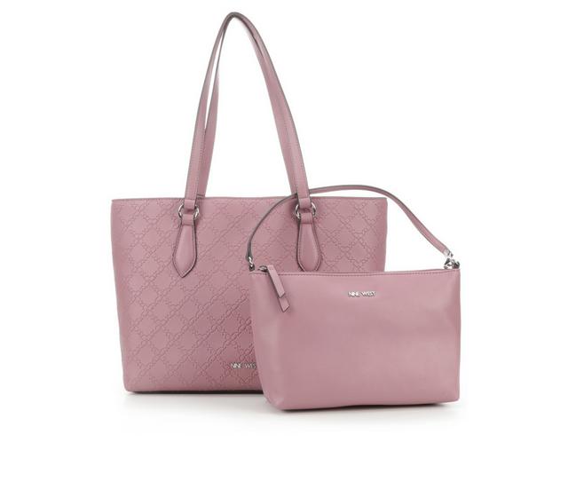 Nine West Lenox Tote With 2-In-1 Pouch Handbag in Dusty Orchid Mu color