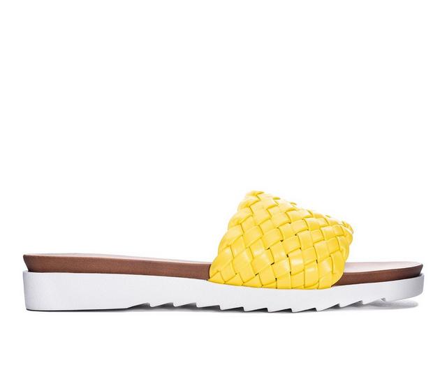 Women's Dirty Laundry Enjoy It Sandals in Yellow Woven color