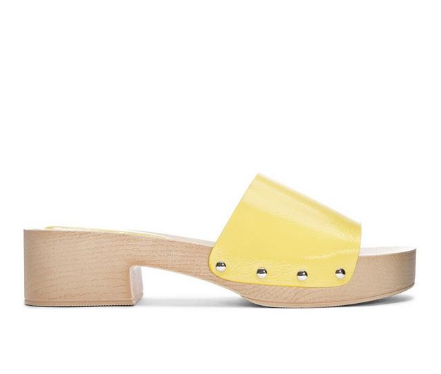 Women's Dirty Laundry Heidii Block Heeled Sandals in Yellow Cloud color