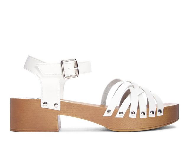 Women's Dirty Laundry Helsinki Block Heeled Sandals in White Summer color