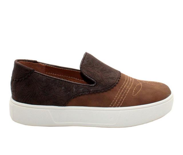 Women's Volatile Rosecrans Western Slip-Ons in Brown color