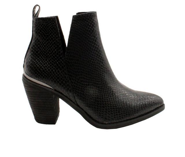 Women's Very Volatile Mumba Western Ankle Booties in Black color