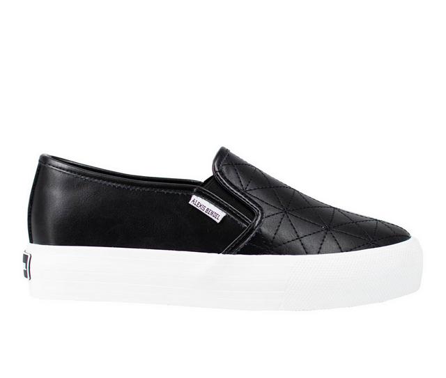 Women's Mudd Poppy Stitched Slip On Shoes in Black color