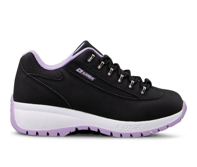 Women's Lugz Express Sneakers in Blk/Wht/Lilac color