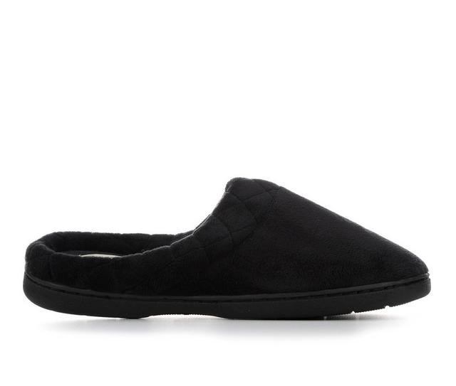 Dearfoams Darcy Velour Clog with Cuff Slippers in Black color