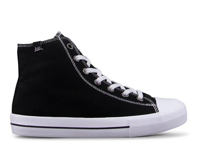 Women's Lugz Stagger Hi High Top Fashion Sneakers in Black/White color