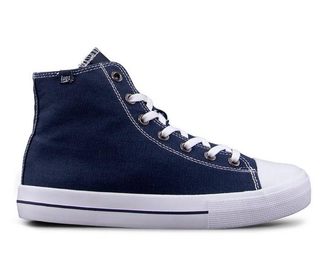 Women's Lugz Stagger Hi High Top Fashion Sneakers in Navy/White color