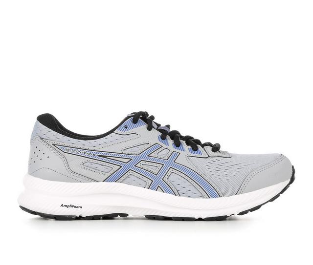 Men's ASICS Gel Contend 8 Running Shoes in Grey/Blue color