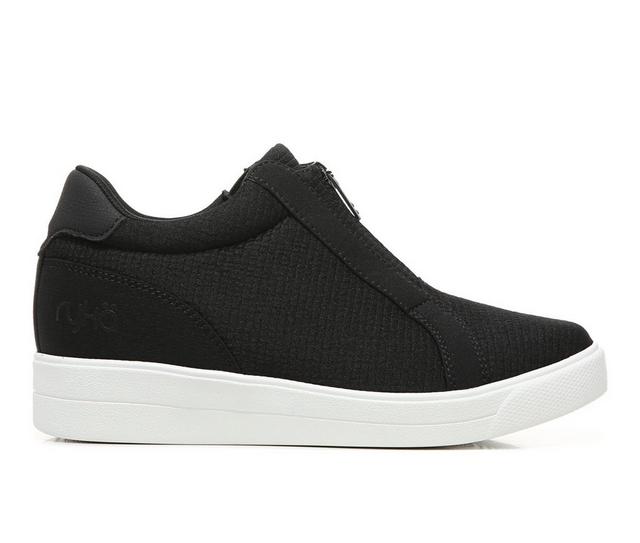 Women's Ryka Vibe Sneakers in Black Knit color