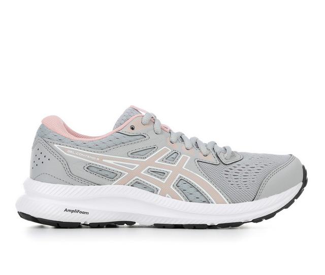 Women's ASICS Gel Contend 8 Running Shoes in Grey/Pink color