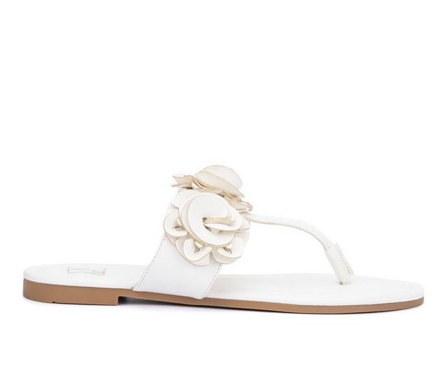 Women's New York and Company Liana Sandals in White color