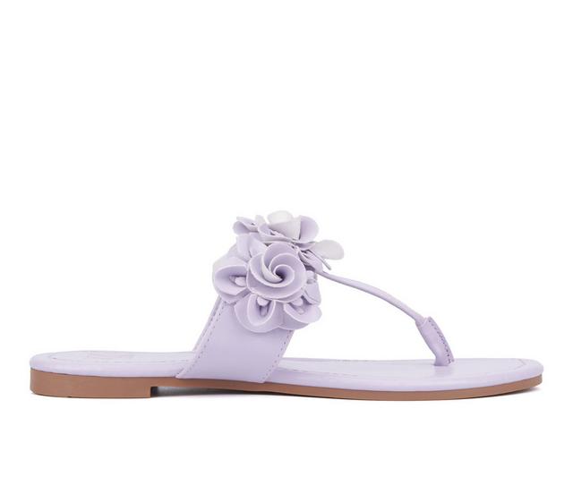 Women's New York and Company Liana Sandals in Lavender color