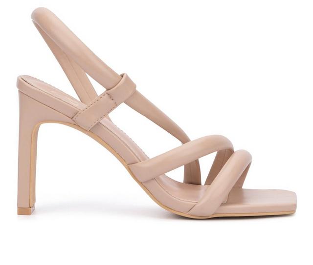 Women's New York and Company Albina Dress Sandals in Nude color