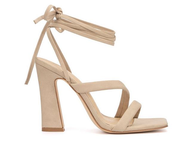 Women's New York and Company Ines Dress Sandals in Nude color