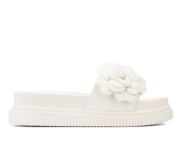 Women's New York and Company Camilia Platform Sandals in White color