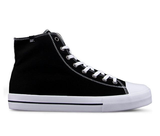 Men's Lugz Stagger Hi Sneakers in Black/White color