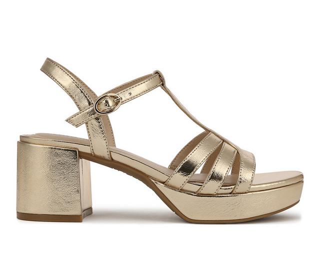 Women's LifeStride Rio Wedge Flip-Flops in Platino Gold color