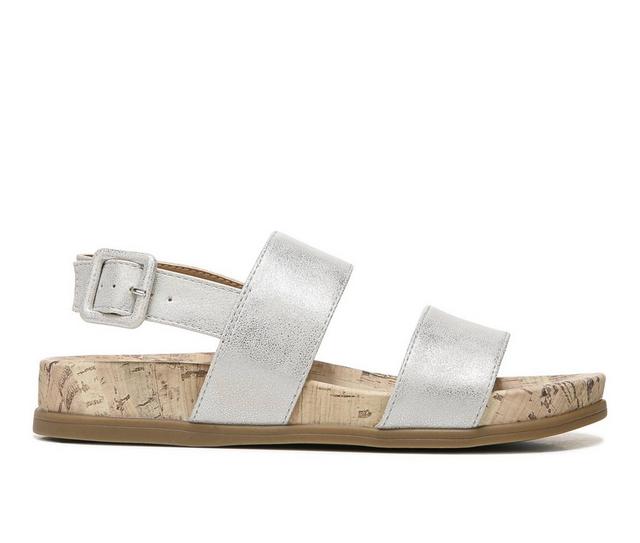 Women's LifeStride Holiday Footbed Sandals in Silver color
