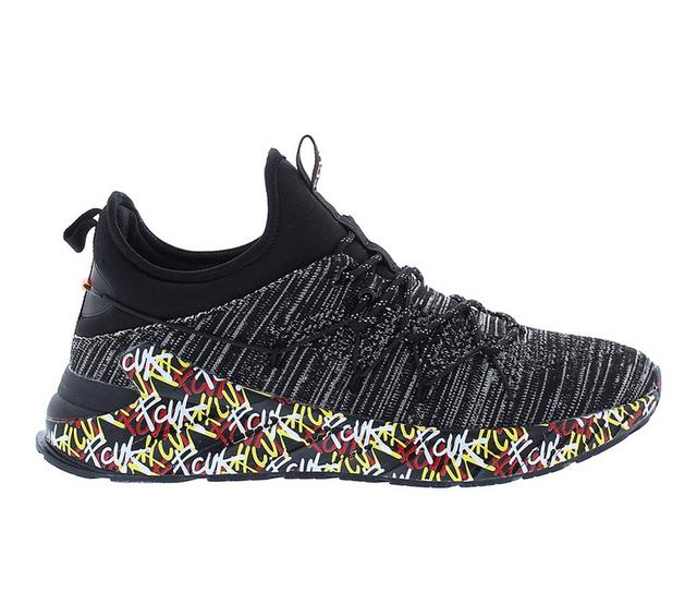 Men's French Connection Graffiti Running Shoes in Black color