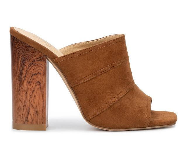 Women's New York and Company Lacinda Dress Sandals in Cognac color