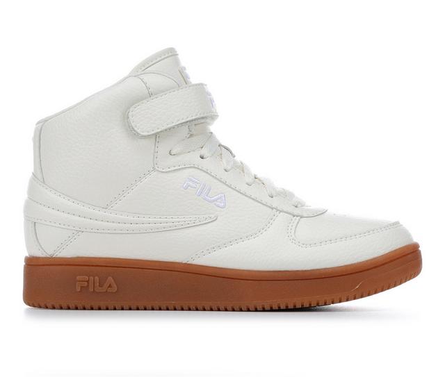 Women's Fila A-High High-Top Sneakers in Off White/Gum color