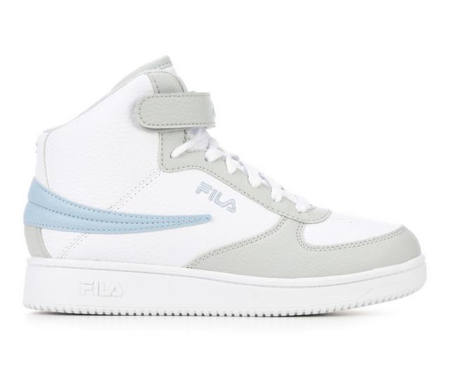Women's Fila A-High High-Top Sneakers in Wht/Gray/Blue color