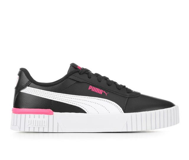 Girls' Puma Carina 2.0 JR Sneakers in Black/Wht/Pink color