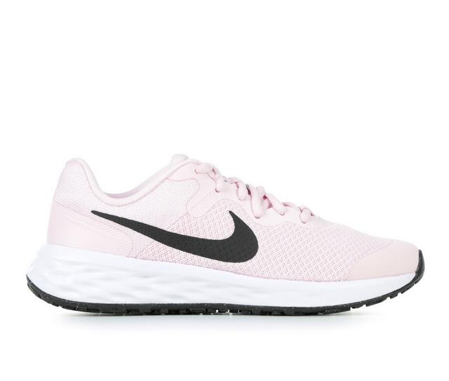 Girls' Nike Big Kid Revolution 6 Sustainable Running Shoes in Pink Foam/Blk color