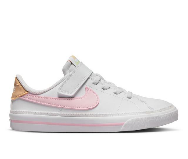 Kids' Nike Little Kid & Big Kid Court Legacy Sneakers in WHT/PNK color