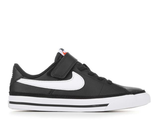 Kids' Nike Little Kid Court Legacy PS Sneakers in Blk/Wht color